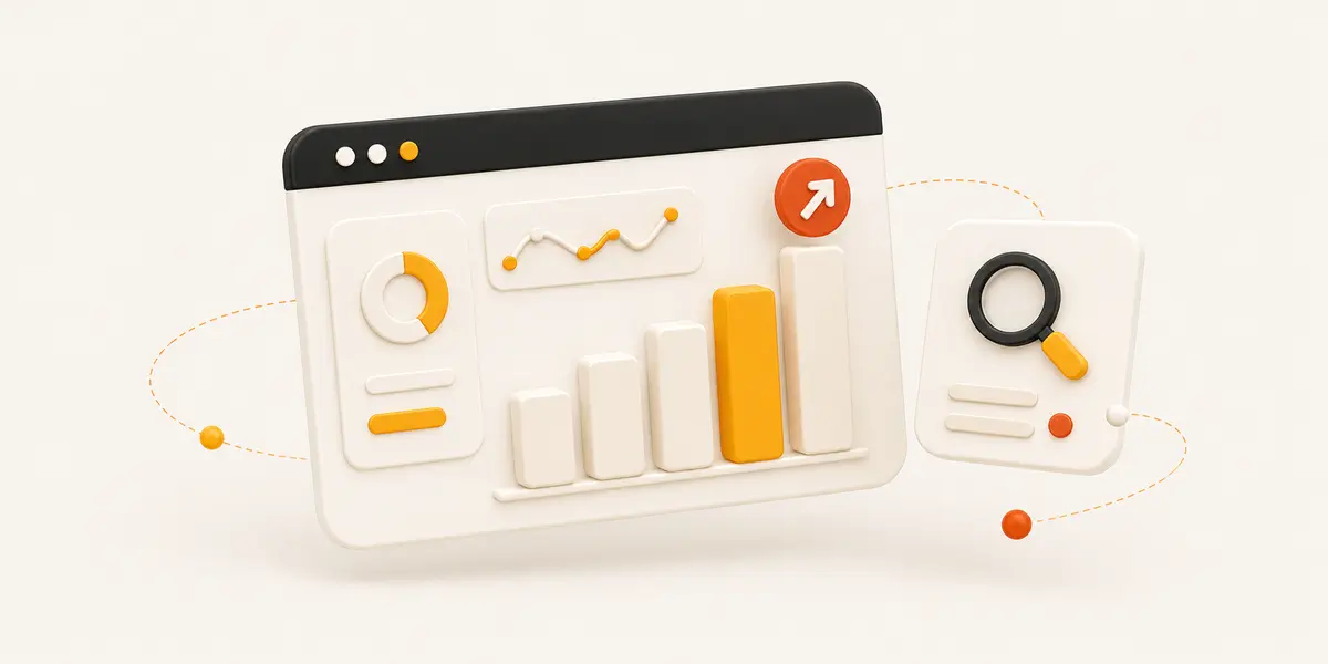 Growth & Performance — analytics chart and SEO mockup